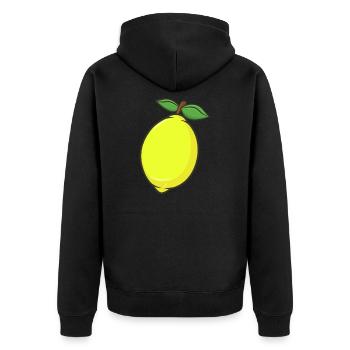 citron - Veste à capuche bio Premium Unisexe - noir - Dos - Nico (187cm)