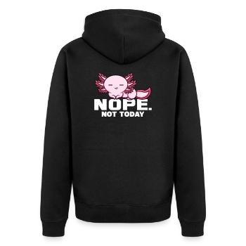 Axolotl Triton de la de 100% - Veste à capuche bio Premium Unisexe - noir - Dos - Nico (187cm)