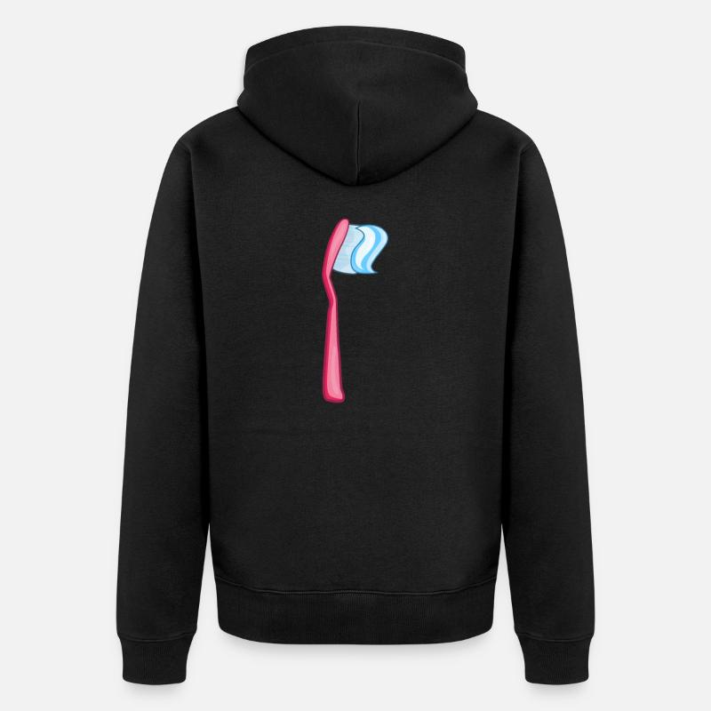 Brosse à dents - Veste à capuche bio Premium Unisexe - noir