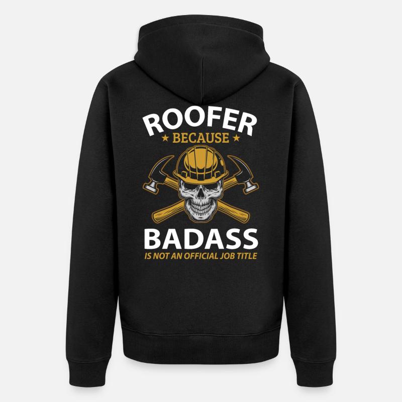 Dachdecker - Unisex Premium Bio Zip Hoodie - Schwarz