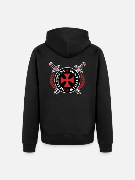 Crusader Templar Emblem Knights Templar Knight - Unisex Premium Organic Zip Hoodie - black