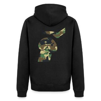 Dirty Mind Dog Dick - Pénis de camouflage - Veste à capuche bio Premium Unisexe - noir - Dos - Nico (187cm)
