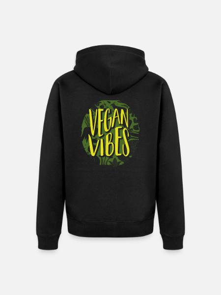 Vegan vegans - Unisex Premium Organic Zip Hoodie - black