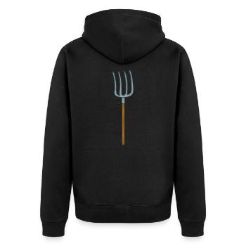 Fermier Pitchfork - Veste à capuche bio Premium Unisexe - noir - Dos - Nico (187cm)