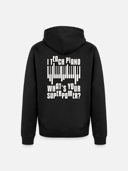 Klavierlehrer - Unisex Premium Bio Zip Hoodie - Schwarz