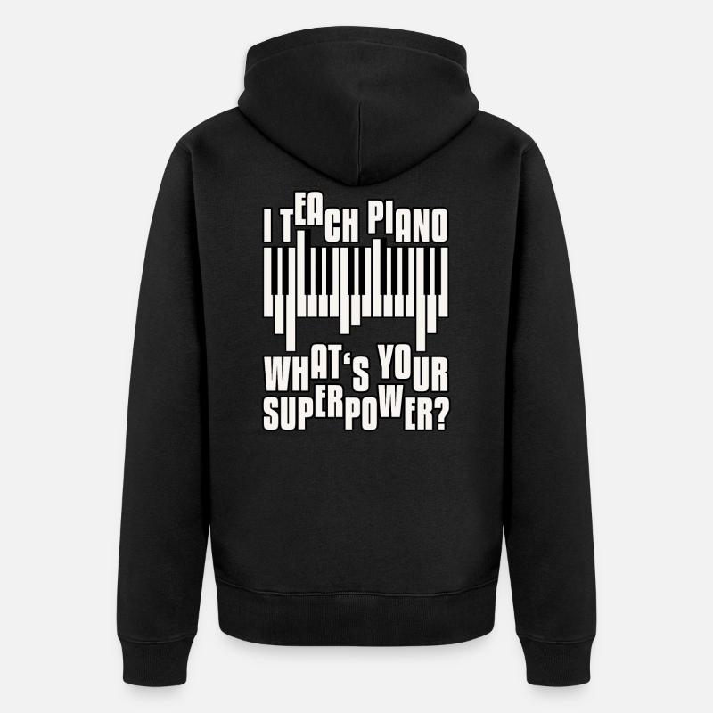 Professeur de piano - Veste à capuche bio Premium Unisexe - noir