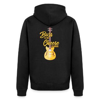La basse est le fromage de la musique - Veste à capuche bio Premium Unisexe - noir - Dos - Nico (187cm)