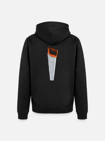 Saw Craftsman Tool - Unisex Premium Organic Zip Hoodie - black