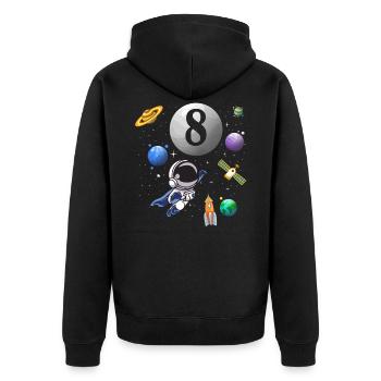 8ème anniversaire 8 ans astronaute spatial spatial - Veste à capuche bio Premium Unisexe - noir - Dos - Nico (187cm)