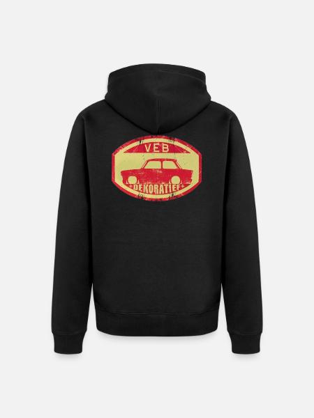 601 - VEB - Dekoratief - Unisex Premium Bio Zip Hoodie - Schwarz