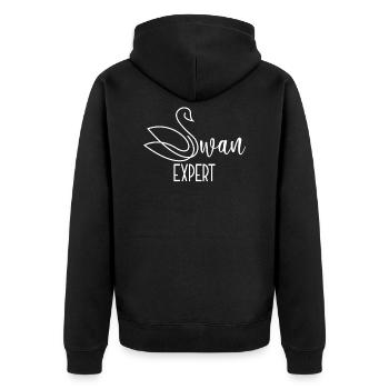 Cygne expert - Veste à capuche bio Premium Unisexe - noir - Dos - Nico (187cm)
