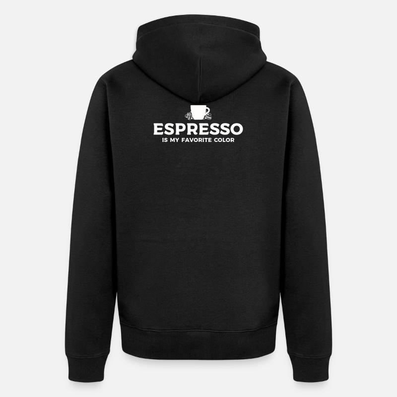 Espresso - Unisex Premium Bio Zip Hoodie - Schwarz