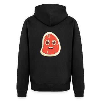 Steak - Veste à capuche bio Premium Unisexe - noir - Dos - Nico (187cm)