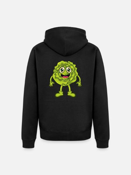 salad - Unisex Premium Organic Zip Hoodie - black