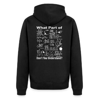 Mathématiques Enseignants Cadeau - Formules de maths - Veste à capuche bio Premium Unisexe - noir - Dos - Nico (187cm)