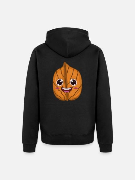 walnut - Unisex Premium Organic Zip Hoodie - black