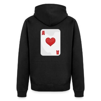 Ass Carte - Veste à capuche bio Premium Unisexe - noir - Dos - Nico (187cm)