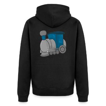 Train locomotive train - Veste à capuche bio Premium Unisexe - noir - Dos - Nico (187cm)