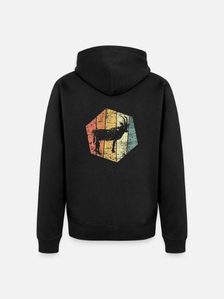 Chèvre crue bouc - Veste à capuche bio Premium Unisexe - noir