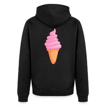 Glace - Veste à capuche bio Premium Unisexe - noir - Dos - Nico (187cm)