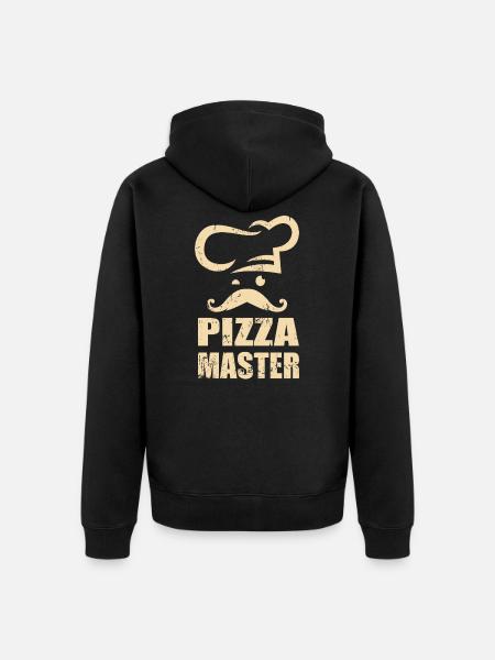 Pizza Master Chef - Pizza Amis - Veste à capuche bio Premium Unisexe - noir