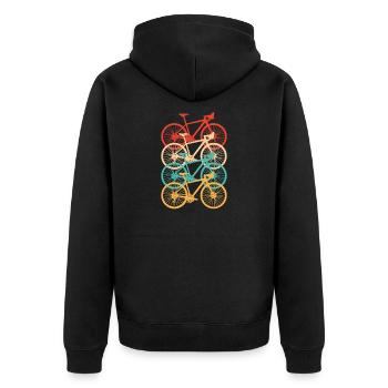 Vélo de course - Veste à capuche bio Premium Unisexe - noir - Dos - Nico (187cm)
