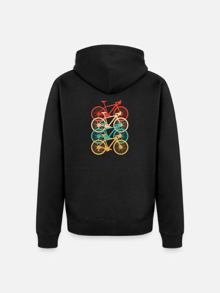 racer - Unisex Premium Organic Zip Hoodie - black