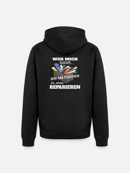 Lustiges Heimwerker Handwerker Design - Unisex Premium Bio Zip Hoodie - Schwarz