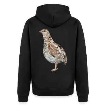 Cailles - Veste à capuche bio Premium Unisexe - noir - Dos - Nico (187cm)