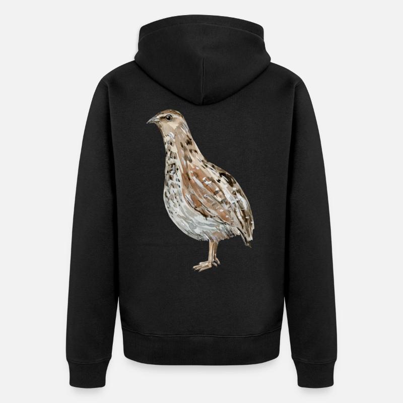 Cailles - Veste à capuche bio Premium Unisexe - noir