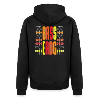 Bass Guitar EADG Guitar Player Gift Idea - Unisex Premium Organic Zip Hoodie - black - Back - Nico (187cm)