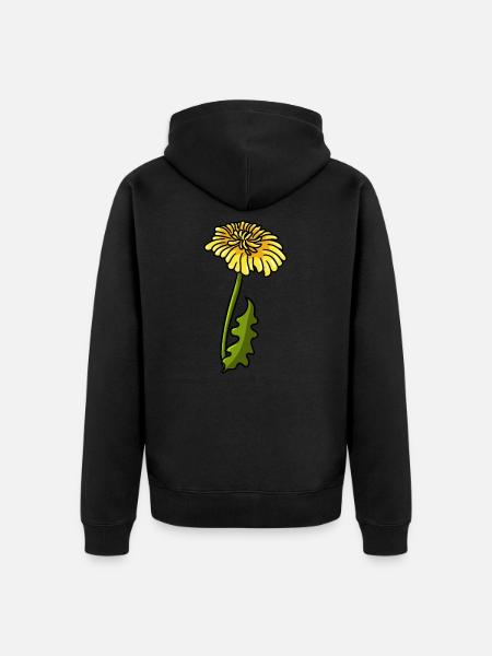Löwenzahn - Unisex Premium Bio Zip Hoodie - Schwarz