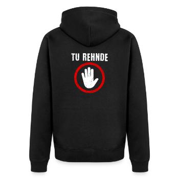 Tu Rehnde Lustig Punjabi Indian Pakistani - Unisex Premium Organic Zip Hoodie - black - Back - Nico (187cm)