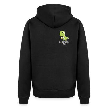 Beersaurus Rex Beer Dinosaur Carnival Costume - Unisex Premium Organic Zip Hoodie - black - Back - Nico (187cm)