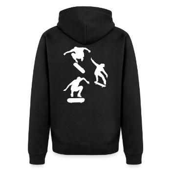Skate skater - Veste à capuche bio Premium Unisexe - noir - Dos - Nico (187cm)