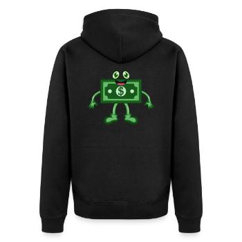 Dollar Geldschein Geld - Veste à capuche bio Premium Unisexe - noir - Dos - Nico (187cm)