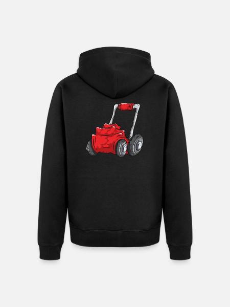 Rasenmäher - Unisex Premium Bio Zip Hoodie - Schwarz