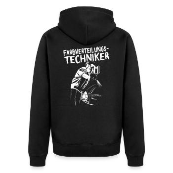 Painter Car painter Color distribution technician - Unisex Premium Organic Zip Hoodie - black - Back - Nico (187cm)