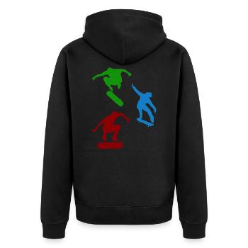 Skate skater - Veste à capuche bio Premium Unisexe - noir - Dos - Nico (187cm)
