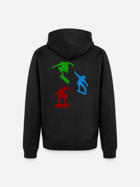 Skate skater - Veste à capuche bio Premium Unisexe - noir