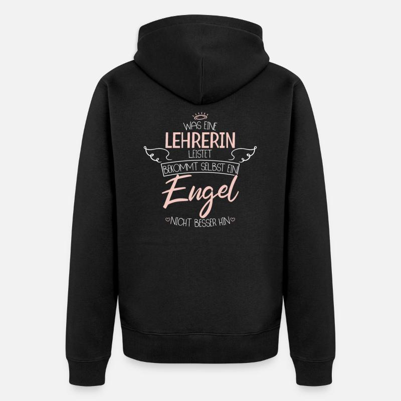 Lehrerin - Unisex Premium Bio Zip Hoodie - Schwarz