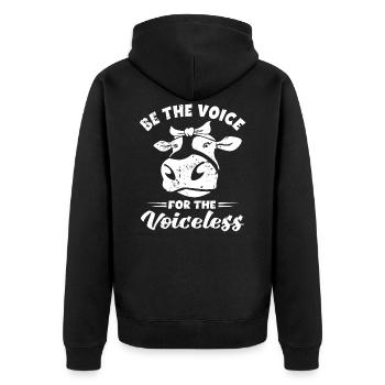 Be The Voice For The Voiceless - Protection des animaux Vegan - Veste à capuche bio Premium Unisexe - noir - Dos - Nico (187cm)