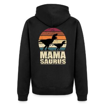 Mamasaurus Rex Mère Dinosaures Familles Dino - Veste à capuche bio Premium Unisexe - noir - Dos - Nico (187cm)