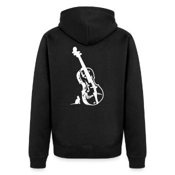 Cats Guitars Musicians Guitarist Guitar Player - Unisex Premium Organic Zip Hoodie - black - Back - Nico (187cm)