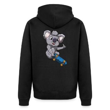 Skateboard Koala Skater - Veste à capuche bio Premium Unisexe - noir - Dos - Nico (187cm)