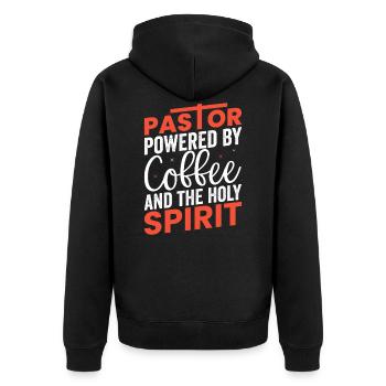Pasteur pasteur clergé Reverend Cadeaux - Veste à capuche bio Premium Unisexe - noir - Dos - Nico (187cm)