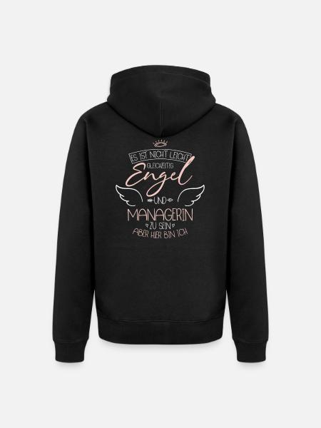 manager - Unisex Premium Organic Zip Hoodie - black