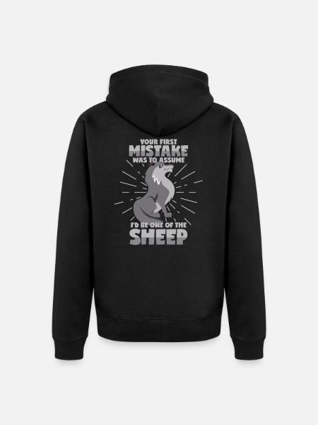 Wolf in sheep's clothing - Unisex Premium Organic Zip Hoodie - black