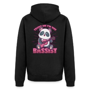 Panda Bass rengaine pour les bassistes et les bassistes - Veste à capuche bio Premium Unisexe - noir - Dos - Nico (187cm)