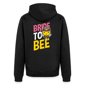 Mariée Bride To Be Abeille Bride To Bee Fiançailles JGA - Veste à capuche bio Premium Unisexe - noir - Dos - Nico (187cm)